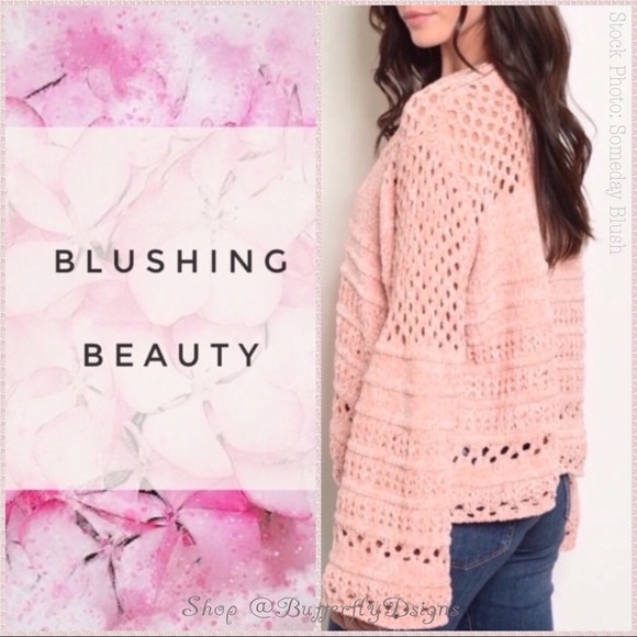 HP Soft Loose Knit Boho Bell Sleeve Sweater - Picture 4 of 6